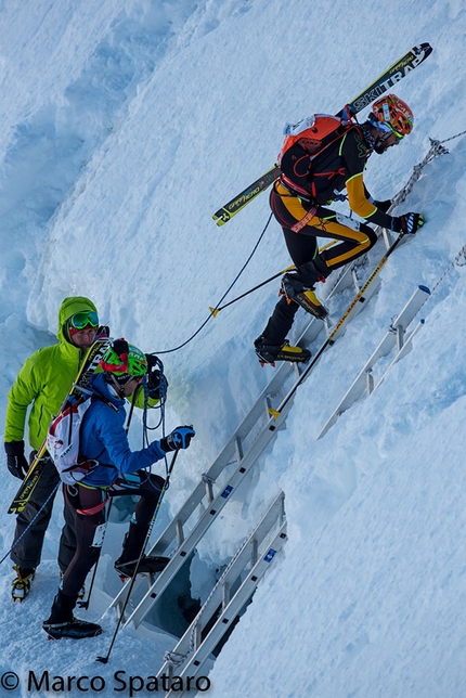 Trofeo Mezzalama 2017 dentro l’azione - passaggio della terminale sulla parete Ovest