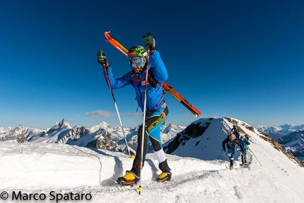 Trofeo Mezzalama 2017 dentro l’azione - la squadra dell’esercito vincitrice sulla cresta del Castore 