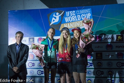 Coppa del Mondo Boulder 2017, Nanjing - Durante la terza tappa della Coppa del Mondo Boulder 2017 a Nanjing in Cina