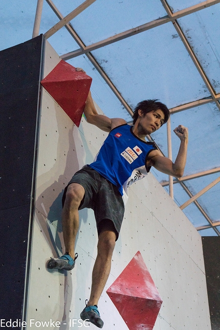 Coppa del Mondo Boulder 2017, Nanjing - Durante la terza tappa della Coppa del Mondo Boulder 2017 a Nanjing in Cina