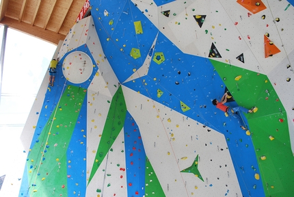 Campitello di Fassa, IFSC Climbing European Championships - Adam Ondra attempting an 8c at the ADEL climbing wall at Campitello di Fassa, Italy 