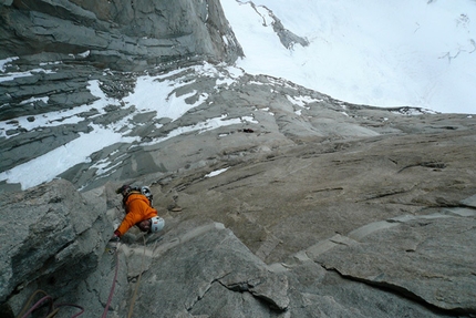 Waiting for Godot, Torres del Paine, Patagonia first ascent by  Hansjörg Auer and Much Mayr