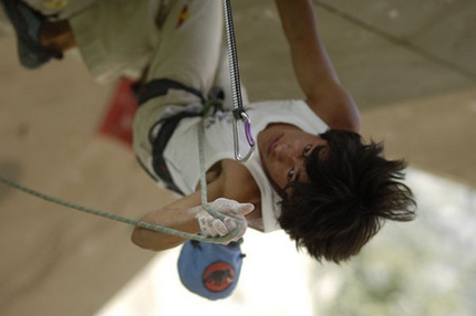 David Lama - David Lama nella prova lavorata del Rock Master 2006 ad Arco