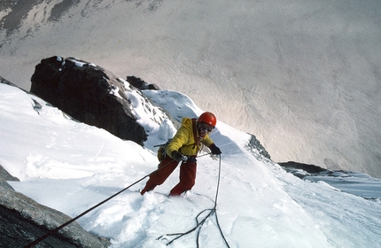 King of Kanzi, Climbing Festival, Austria - Jeff Lowe descending from Latok in 1978