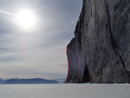 Marek Raganowicz, Isola di Baffin - MantraMandala, parete est di The Ship's Prow, Baffin Island (Marek Raganowicz 23.03 - 08.04.2017)