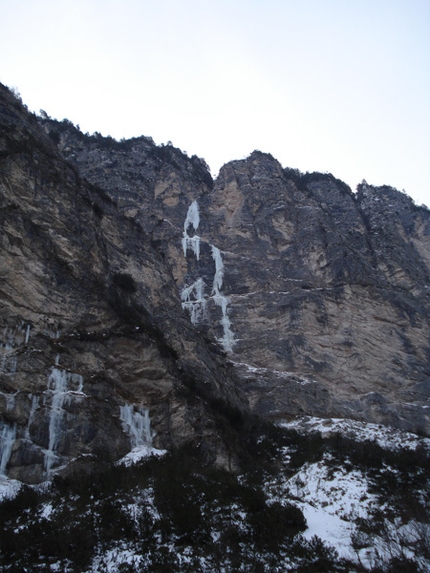La Bella Addormentata, new icefall in Valsugana