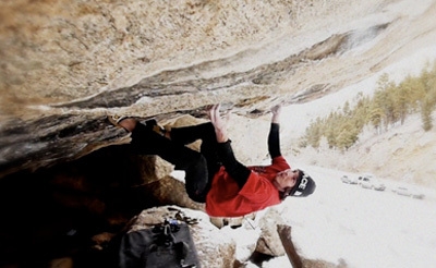 Daniel Woods - Daniel Woods making the first ascent of The Game V16/Fb8C+ at Boulder Canyon, Colorado, USA