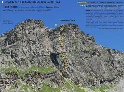 Pizzo Matto, Valtellina - Pizzo Matto - Sperone Cinto e la via Hey Doug