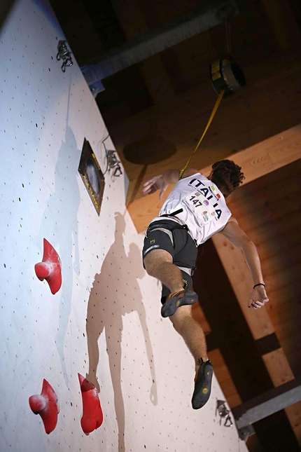 Campionati europei arrampicata Speed Campitello di Fassa - Ludovico Fossali (quarto nalla Speed degli europei di Campitello)