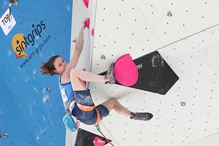 European Climbing Championships, Campitello di Fassa - Anak Verhoeven climbing in the Semis of the European Climbing Championships at Campitello di Fassa