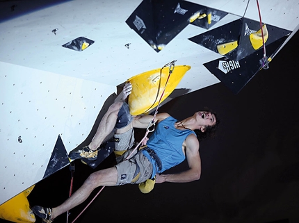 European Climbing Championships, Campitello di Fassa - Adam Ondra climbing in the finals of the European Lead Championship, Campitello di Fassa 2017