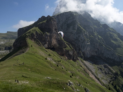 Red Bull X-Alps 2017 - Gavin McClurg (USA1) nel corso Red Bull X-Alps sul Mangart, Slovenia il 5 luglio 2017 