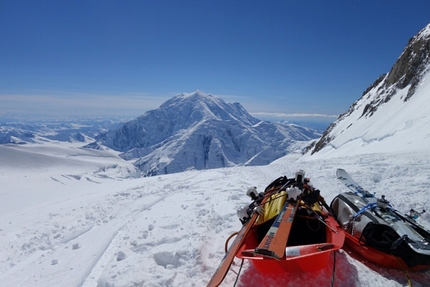 Denali, Alaska, Slovak Direct, McKinley, David Bacci, Luca Moroni - David Bacci and Luca Moroni climbing the Slovak Direct on Denali in Alaska, June 2017