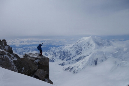 Denali, Alaska, Slovak Direct, McKinley, David Bacci, Luca Moroni - David Bacci and Luca Moroni climbing the Slovak Direct on Denali in Alaska, June 2017