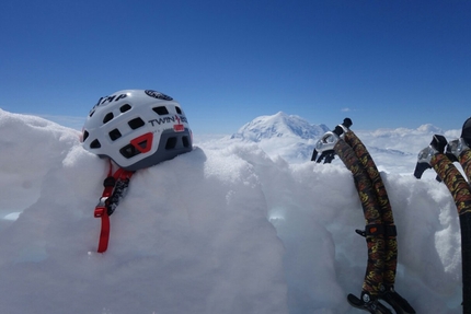 Denali, Alaska, Slovak Direct, McKinley, David Bacci, Luca Moroni - David Bacci and Luca Moroni climbing the Slovak Direct on Denali in Alaska, June 2017