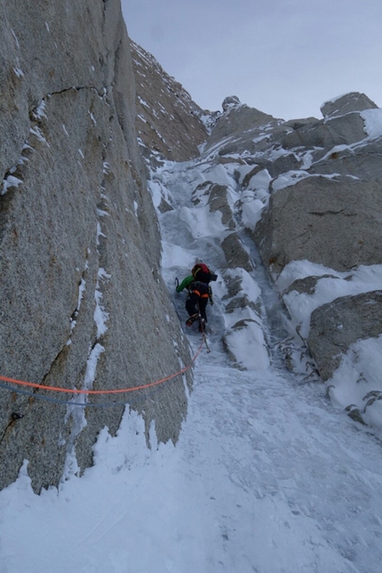 Denali, Alaska, Slovak Direct, McKinley, David Bacci, Luca Moroni - David Bacci and Luca Moroni climbing the Slovak Direct on Denali in Alaska, June 2017