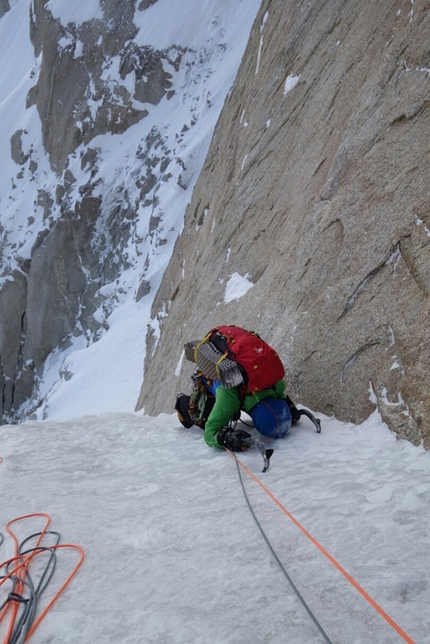 Denali, Alaska, Slovak Direct, McKinley, David Bacci, Luca Moroni - David Bacci and Luca Moroni climbing the Slovak Direct on Denali in Alaska, June 2017