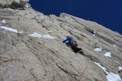 Denali, Alaska, Slovak Direct, McKinley, David Bacci, Luca Moroni - David Bacci and Luca Moroni climbing the Slovak Direct on Denali in Alaska, June 2017