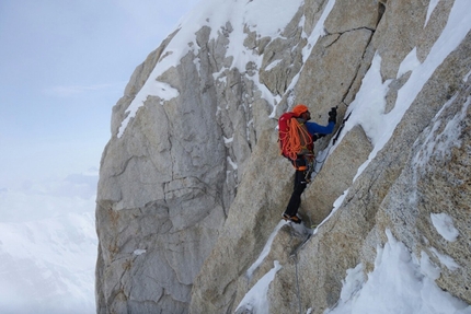 Denali, Alaska, Slovak Direct, McKinley, David Bacci, Luca Moroni - David Bacci and Luca Moroni climbing the Slovak Direct on Denali in Alaska, June 2017