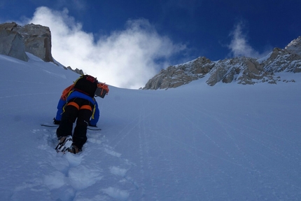 Denali, Alaska, Diretta Slovacca, McKinley, David Bacci, Luca Moroni - Ultimi sforzi… e ultime energie da spendere per arrivare alla vetta: David Bacci e Luca Moroni sulla Diretta Slovacca sul Denali in Alaska, giugno 2017