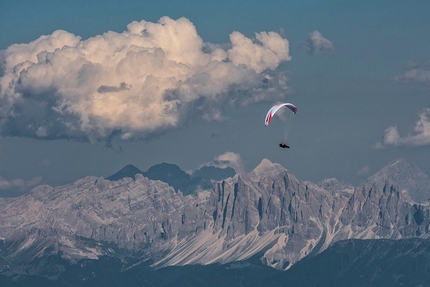 Red Bull X-Alps 2017 - Paul Guschlbauer flying on day 5 of Red Bull X-Alps 2017