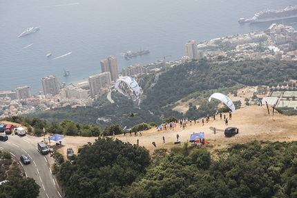 Red Bull X-Alps 2017 - Benoit Outters landing on Mount Peille above Monte Carlo to take second place in the Red Bull X-Alps 2017