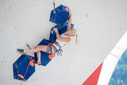 Lead World Cup 2017, Chamonix - Jenny Lavarda during the Lead World Cup at Chamonix