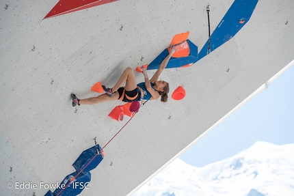 Lead World Cup 2017, Chamonix - Margo Hayes during the Lead World Cup at Chamonix