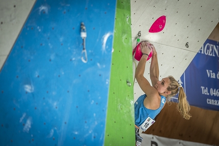 Campitello di Fassa, European Climbing Championships 2017, Ralf Brunel - Héloïse Doumont at the European Lead Climbing Championship 2017 at Campitello, Italy