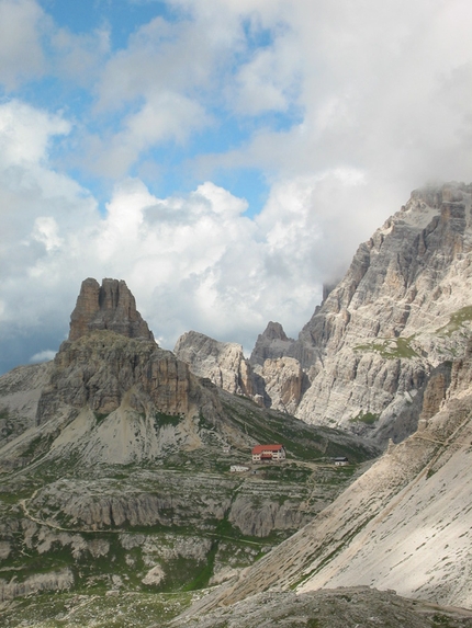 Mauro Corona, Mauro Bole, Alziro Molin, Tre Cime di Lavaredo, Dolomiti - Rifugio Locatelli, Tre Cime di Lavaredo