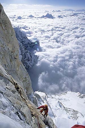 Jannu Direct Russian - Jannu 7710m, N Face, Direct Russian, April/May 2004,11 mountaineers, expedition leader Alexander Odintsov