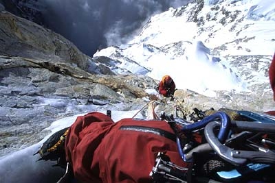 Jannu Direct Russian - Jannu 7710m, N Face, Direct Russian, April/May 2004,11 mountaineers, expedition leader Alexander Odintsov