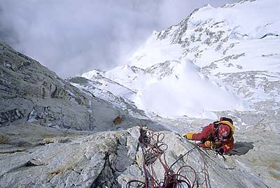 Jannu Direct Russian - Jannu 7710m, N Face, Direct Russian, April/May 2004,11 mountaineers, expedition leader Alexander Odintsov