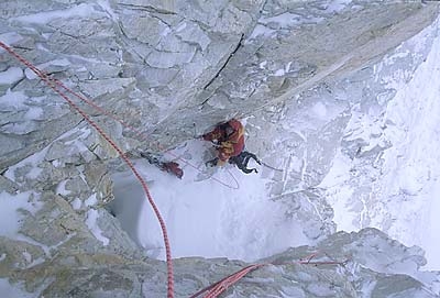 Jannu Direct Russian - Jannu 7710m, N Face, Direct Russian, April/May 2004,11 mountaineers, expedition leader Alexander Odintsov