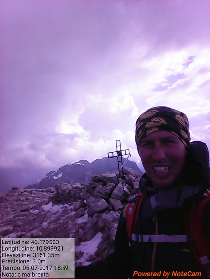 Silvestro Franchini, Dolomiti di Brenta Skyline - Dolomiti di Brenta Skyline: Silvestro Franchini sulla Cima Brenta