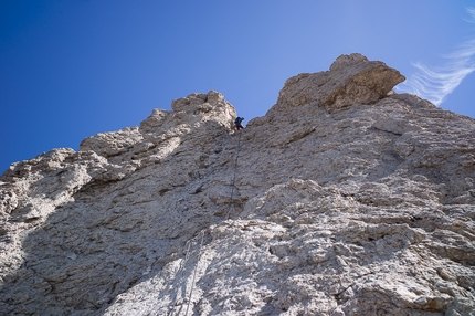 Sassolungo, Dolomiti - Scendendo dal Dente del Sassolungo, Dolomiti