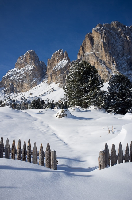 Sassolungo, Dolomiti - Il Sassolungo in inverno