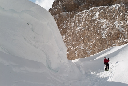 Sassolungo, Dolomiti - Poco sotto la Forcella del Dente del Sassolungo, Dolomiti