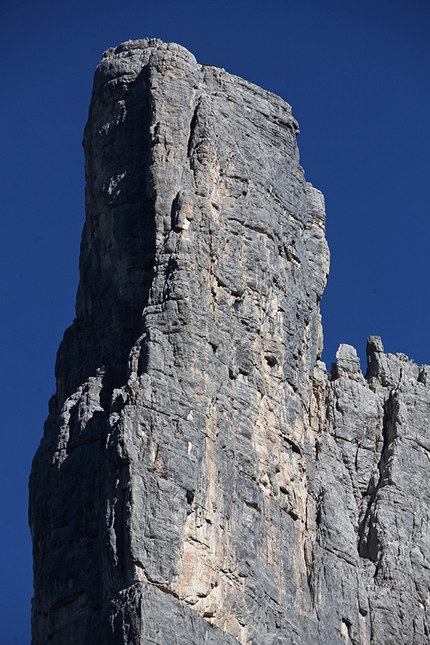 Torre Trieste, Civetta, Dolomites, Manrico Dell'Agnola - The final section of Torre Trieste, Civetta, Dolomites