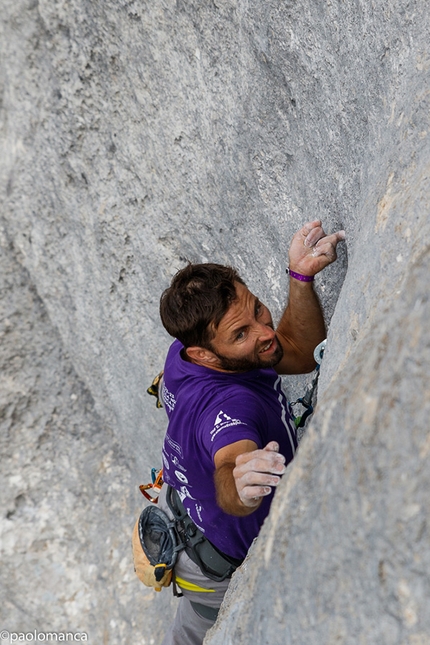 Nevee Outdoor Festival 2017, Sella Nevea - Andrea Polo libera una nuova via di 8a+ nella falesia Il Manicomio sul Monte Bila Pec