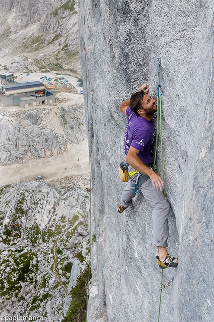 Nevee Outdoor Festival 2017, Sella Nevea - Andrea Polo libera una nuova via di 8a+ nella falesia Il Manicomio sul Monte Bila Pec