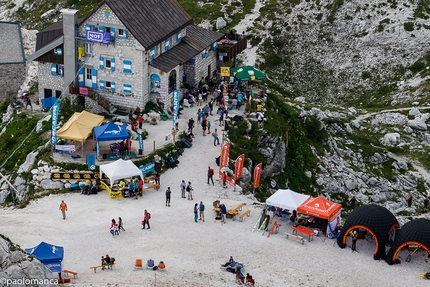 Nevee Outdoor Festival 2017, Sella Nevea - La vista del Rifugio Gilberti dall'alto