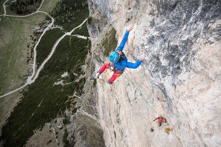 Arrampicata nelle Dolomiti: Simon Gietl e Andrea Oberbacher liberano Oblivion sopra l'Alta Badia