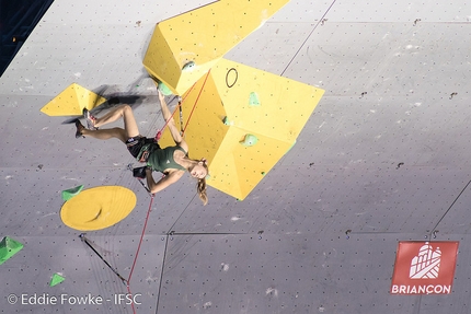 Coppa del Mondo Lead 2017, Briançon - Janja Garnbret durante la Coppa del Mondo Lead 2017 a Briançon