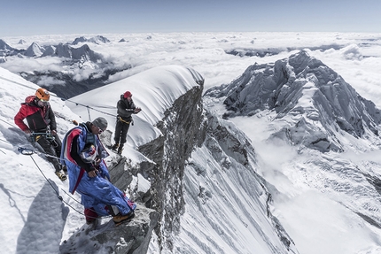 Valery Rozov base jump off Huascarán in Peru