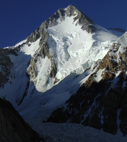 Gasherbrum I, Marek Holeček, Zdeněk Hák - Un particolare della parete sudovest di Gasherbrum I