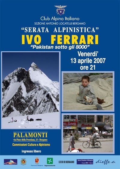Pakistan sotto gli 8000, serata con Ivo Ferrari a Bergamo