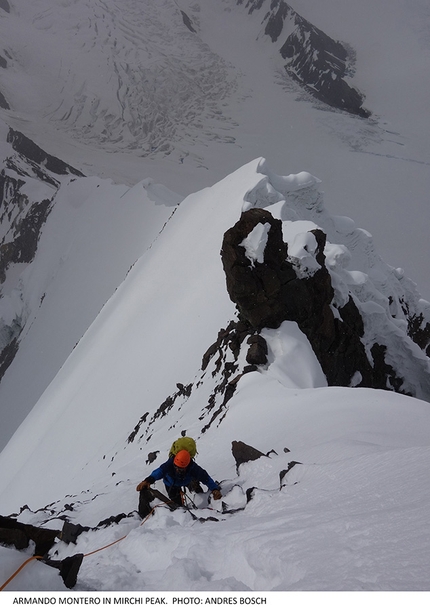 Praqpa Ri, Norit Peak, Karakorum, Andrés Bosch, Alejandro Mora, Armando Montero - Armando Montero sul Norit Peak, Karakorum