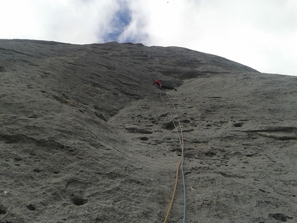 Via Attraverso il Pesce in Marmolada per la giovane cordata Marco Cordin e Pietro Garzon