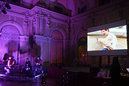 Arco Rock Legends 2017 - Patxi Usobiaga at the start of the Arco Rock Legends 2017 award's ceremony, music by Bottega Baltazar (Giorgio Gobbo, Graziano Colella, Sergio Marchesini) and Debora Petrina